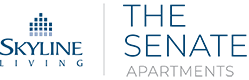 The Senate Apartments logo.